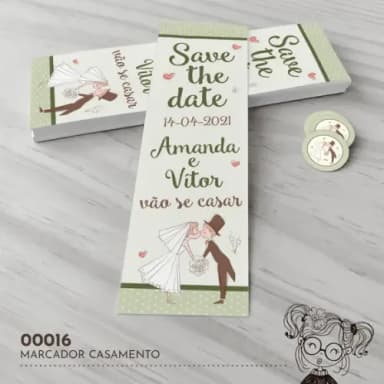 Marcador de Livro Save The Date - 00016