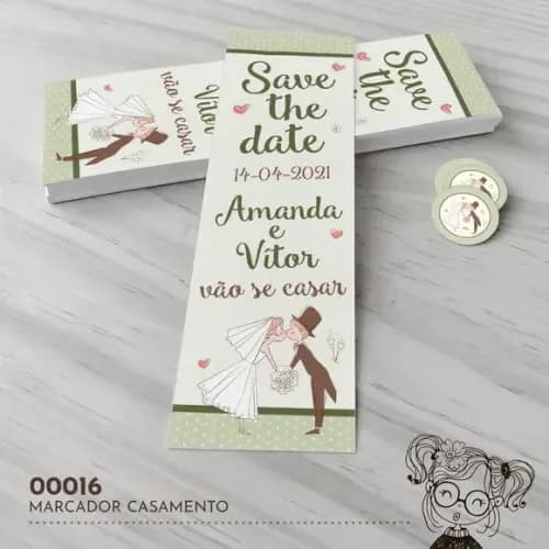 Marcador de Livro Save The Date - 00016