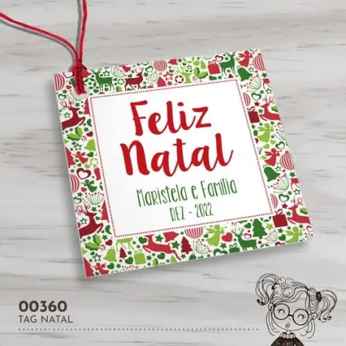 Tag Quadrada Natal - 00360