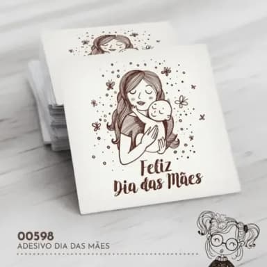 Adesivo Quadrado Dia das Mães - 00598