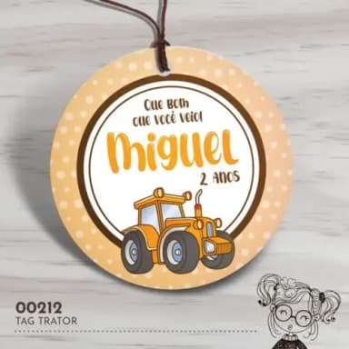 Tag Redonda Trator - 00212