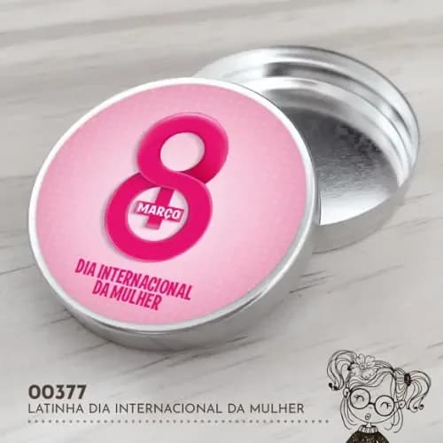 Latinha Adesivada Dia Internacional da Mulher - 00377