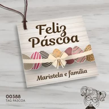 Tag Quadrada Páscoa - 00388