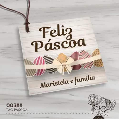 Tag Quadrada Páscoa - 00388