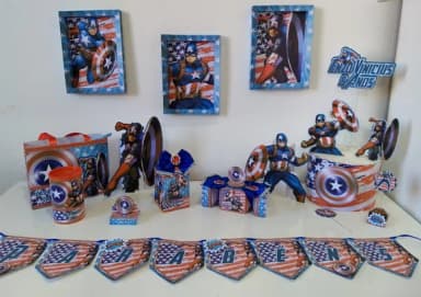 Kit 30 Lembrancinhas Capitão América