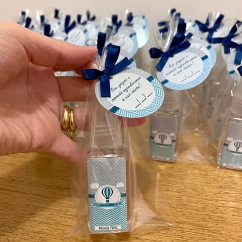Álcool 70% Spray Lembrancinha maternidade Balão