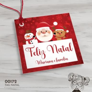 Tag Quadrada Natal - 00172