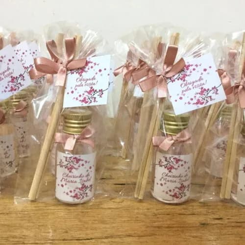 Lembrancinha Aromatizador Maternidade Flor de Cerejeira Rose