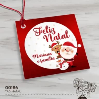 Tag Quadrada Natal - 00186