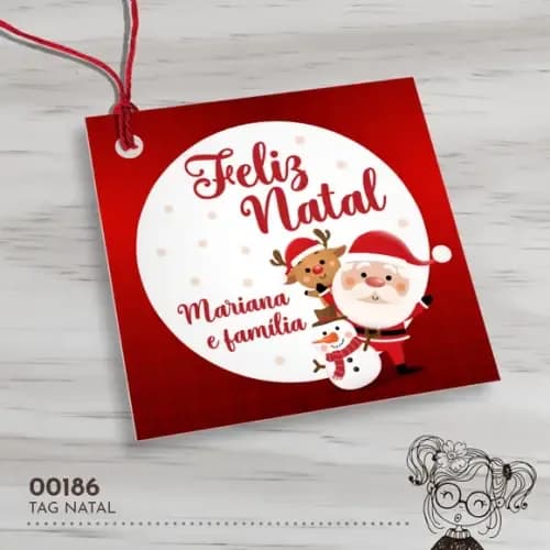 Tag Quadrada Natal - 00186