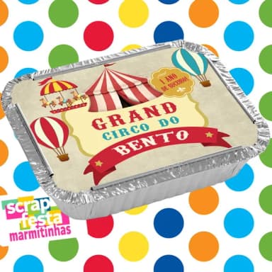 Marmitinha Personalizada Festa Circo Vintage