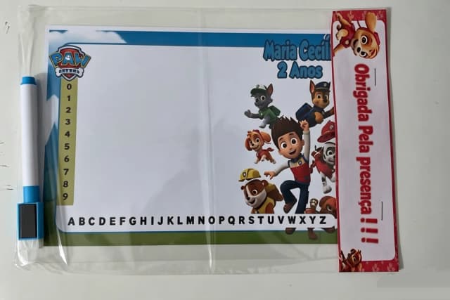 Lousa Magica Infantil Personalizada da Patrulha Canina