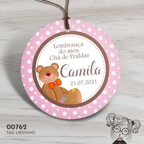 Tag Redonda Ursinho - 00762