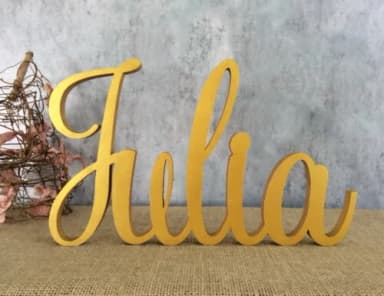 Nomes de Mesa Em MDF Letra Cursiva