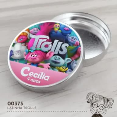 Latinha Adesivada Trolls - 00373