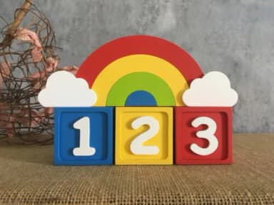Cubos 6x6cm + Arco Íris Chuva de Amor