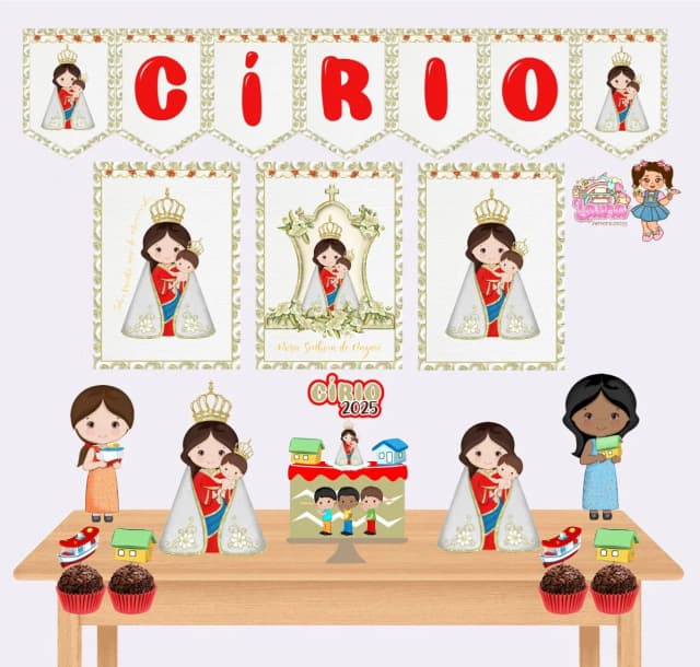 Kit Festa Só Um Bolinho CÍRIO DE NAZARÉ - Decoração de Festa
