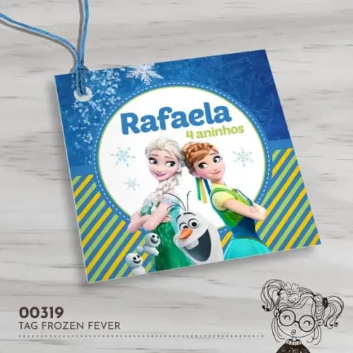 Tag Quadrada Frozen Fever - 00319