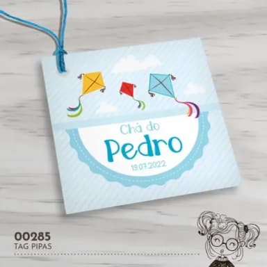 Tag Quadrada Pipas - 00285