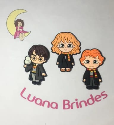Aplique Harry Potter e Amigos Emborrachado Pct C/6 Unidades