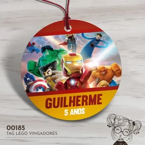 Tag Redonda Lego Vingadores - 00185