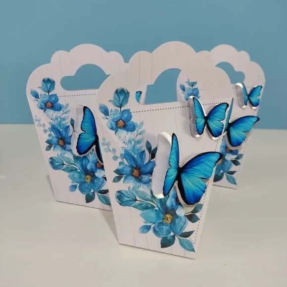 Kit 30 Lembrancinhas - Borboleta Azul