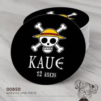 Adesivo Redondo One Piece - 00850