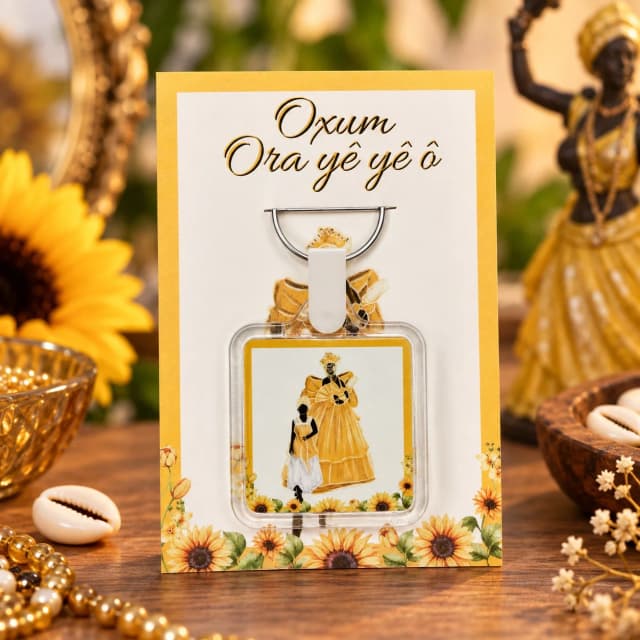 55 Unidades - Chaveiro Orixá Oxum Personalizado Lembrancinhas