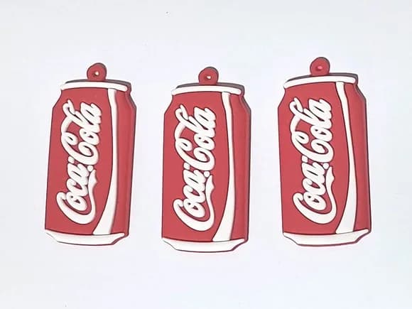 Pingente Coca Cola Emborrachado Pacotes com 6 Unidades