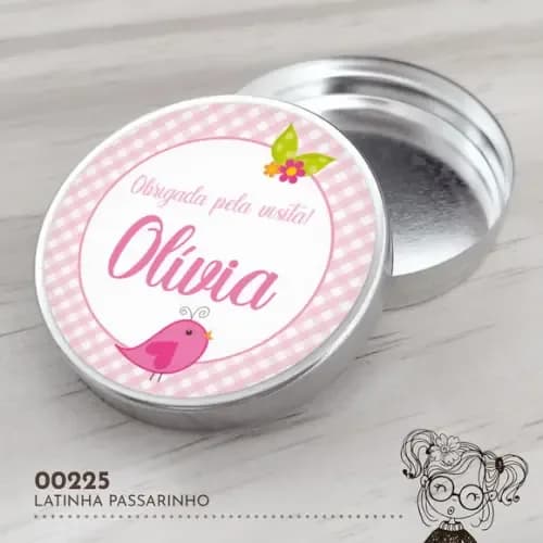 Latinha Adesivada Passarinho - 00225