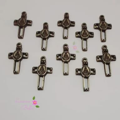 Pingente Crucifixo de Metal Dourado - pacts c/10 unds