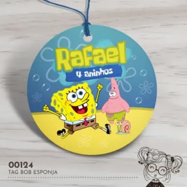 Tag Redonda Bob Esponja - 00124