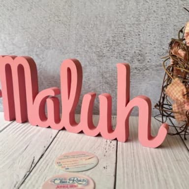 Linha Cursiva -letras Decorativas em mdf Quarto de Bebê