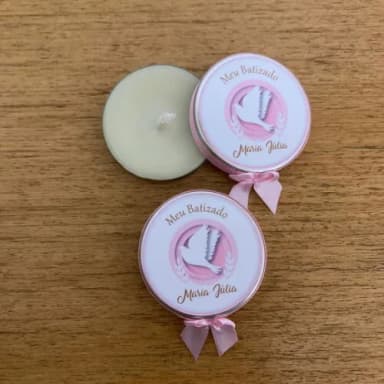 Lembrança Batizado Vela Aromática Divino