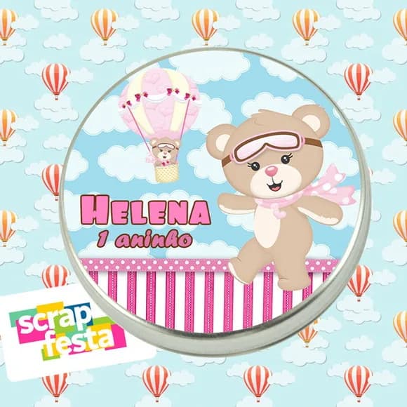 Latinha Personalizadas Festa Ursa Baloeira