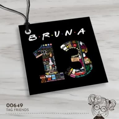 Tag Quadrada Friends - 00649