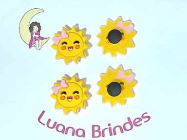 Pins de Crocs Sol Emborrachado Pacote com 6 Unidades