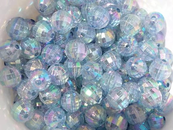 Bolinha Facetada Furta Cor 10mm Pacote com 100 Unidades