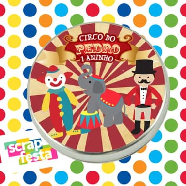 Latinhas Personalizadas Festa Circo Vintage
