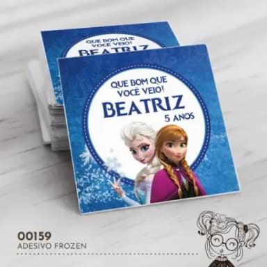 Adesivo Quadrado Frozen - 00159