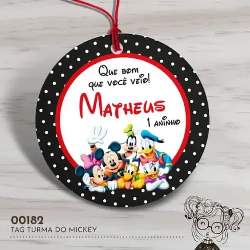 Tag Redonda Turma do Mickey - 00182