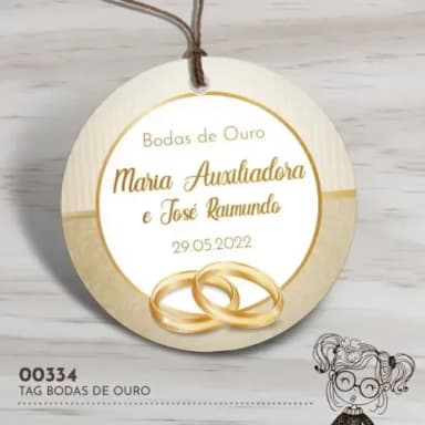 Tag Redonda Bodas de Ouro - 00334