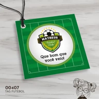 Tag Quadrada Futebol - 00407