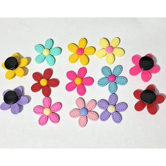 Pins para Crocs de Flor- 6 Unidades
