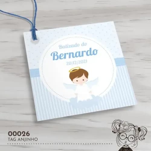 Tag Quadrada Anjinho - 00026