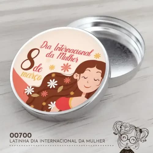 Latinha Adesivada Dia Internacional da Mulher - 00700