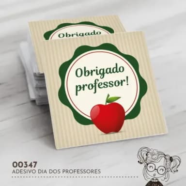 Adesivo Quadrado Dia dos Professores - 00347