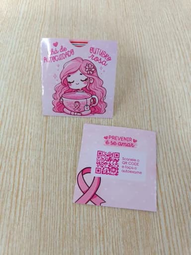 Embalagem para Chá Outubro Rosa - Não Acompanha Chá