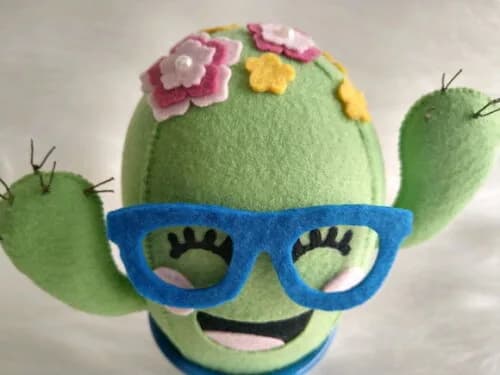 Cacto em Feltro 3 D
