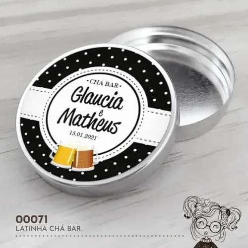Latinha Adesivada Chá Bar - 00071